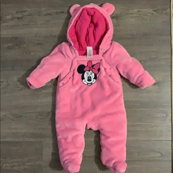 Disney MINNIE MOUSE Puffy Hooded Coat Jacket Size 3T 4T Girls Costume Polka Dot